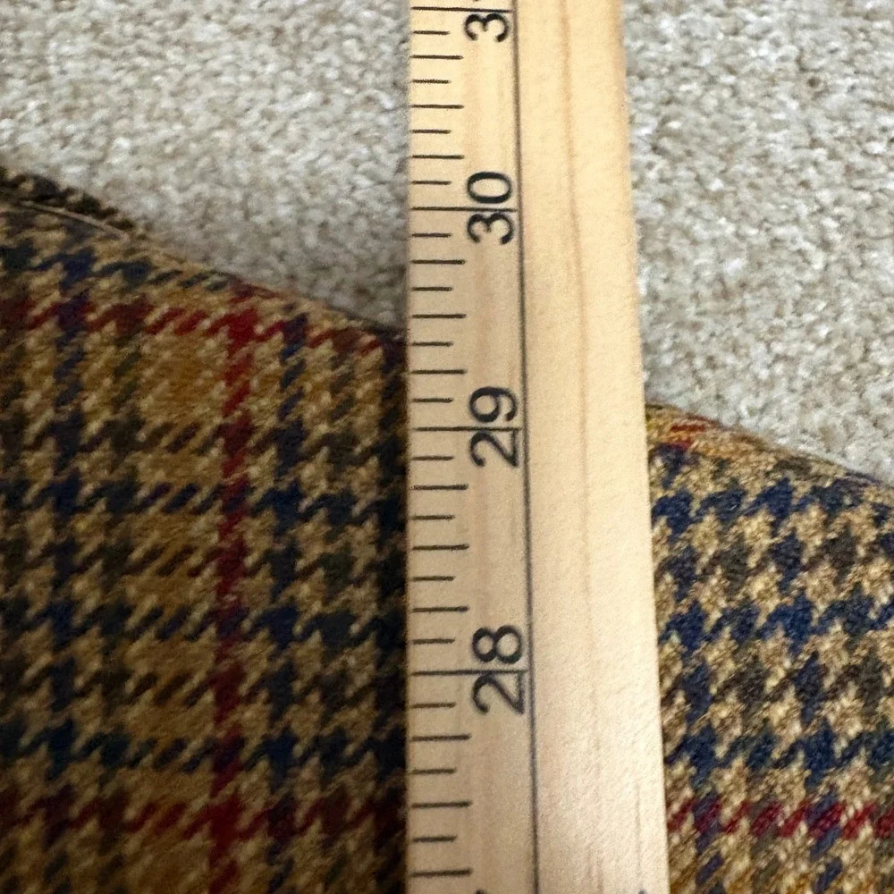 Brooks Brothers Mens 41R Wool Cashmere Blazer Tan Plaid Tweed Sport Coat Italy